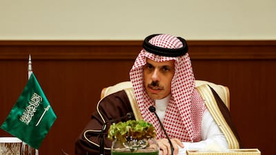 Saudi Foreign Minister Prince Faisal bin Farhan Al-Saud at the Arab-Islamic extraordinary summit held to investigate Israel's conflict with Hamas in Gaza and Hezbollah in Lebanon, in Riyadh, Saudi Arabia, November 11, 2024. REUTERS