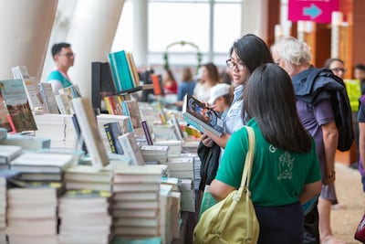 The Emirates Airline Festival of Literature includes is an event tailor made for book lovers. Leslie Pableo/ The National