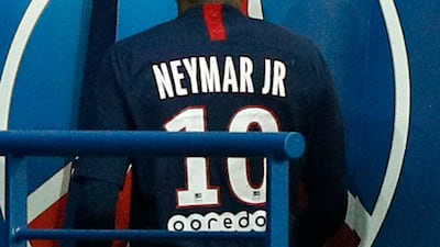 Neymar leaves the pitch during the game against Lille, and was jeered by some PSG fans as he walked off down the tunnel. EPA