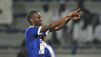 Ibrahima Toure scored twice against Kalba to take his tally for the league season to 17. Jeff Topping / The National
