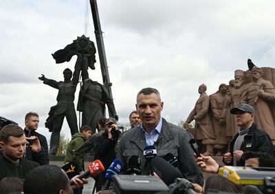 Kyiv Mayor Vitali Klitschko said more than 100 civilians had died in the capital. AFP