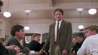 Robin Williams in Dead Poets Society. Courtesy Touchstone Pictures