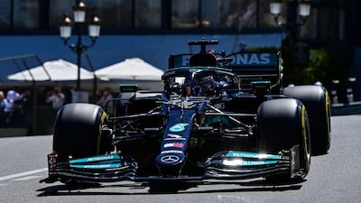Mercedes' driver Lewis Hamilton during the second practice session on Thursday. AFP