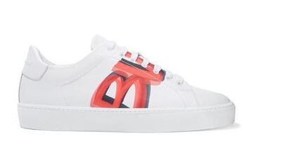 Burberry's logo-print leather sneakers are on sale at Net-a-Porter