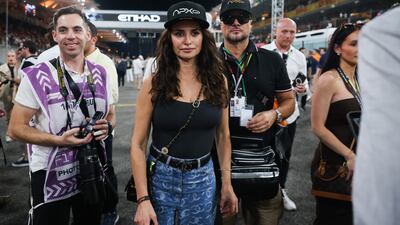 Penelope Cruz is seen on the grid during Formula 1 Abu Dhabi Grand Prix at Yas Marina Circuit on December 8th, 2024 in Abu Dhabi, United Arab Emirates. (Photo by Beata Zawrzel/NurPhoto via Getty Images)