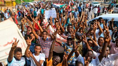 Sudanese take part in a demonstration in Khartoum on August 1, 2019 to denounce the killing of six protesters by security forces in the city of Al Obeid on July 29. AFP