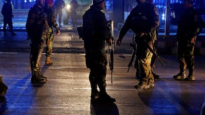 Afghan security forces arrive at the site of a suicide bomb attack in Kabul, Afghanistan November 20. File. Reuters.