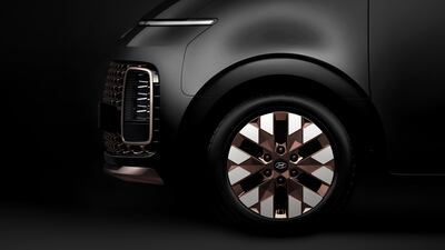 A front-wheel detail.