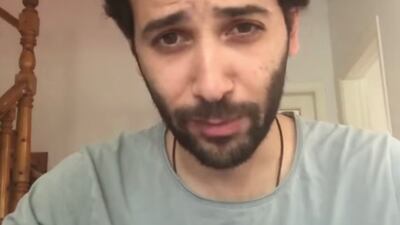 Egyptian actor Karim Kassem posted a 13-minute video on Instagram, sharing his experience with Covid-19. Instagram / Karim Kassem