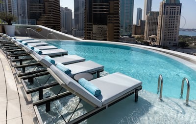 The hotel pool. Chris Whiteoak / The National