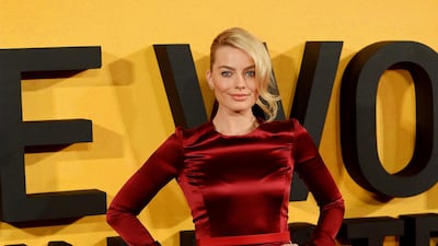 Margot Robbie, in Oscar de la Renta, attends the premiere of 'The Wolf Of Wall Street' at Odeon Leicester Square on January 9, 2014 in London, England. Getty Images