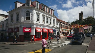 A street scene in the port city and capital of Grenada, Saint Georges. Matt Propert / National Geographic Creative / Corbis