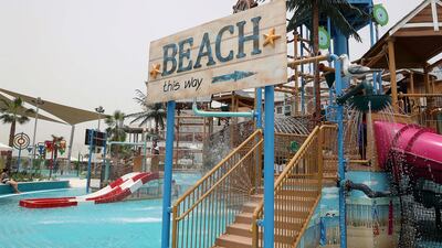 View of the Laguna Waterpark in La Mer in Dubai. Pawan Singh / The National