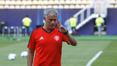 Jose Mourinho has won the league title in his second season in his past five reigns at clubs and hopes to make it six with Manchester United this season. Boris Grdanoski / AP Photo