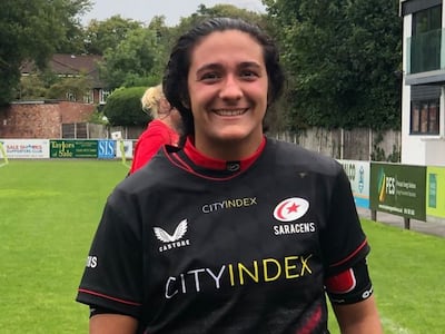 Sophie Shams after Saracens practice match against Sale Sharks. Courtesy Sophie Shams