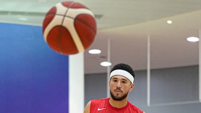 USA basketball team practice at NYU Abu Dhabi.