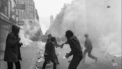 The events in Paris of May 1968, when students fought street battles with police, are contrasted with repression in Egypt in the 1970s and 1980s. AFP Photo