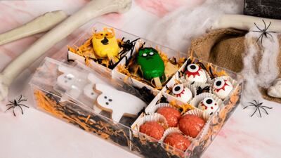 Spooky cakesickles from SugarMoo at Depachika Food Hall.