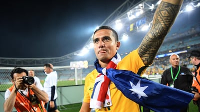 Tim Cahill scored in three World Cups for Australia and is the country's record goalscorer but has decided to call time on his Socceroos career. EPA