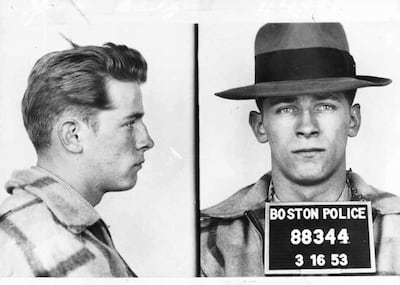 1953 Boston police booking photos show James "Whitey" Bulger after an arrest. AP