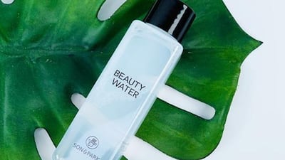 Halfway between a cleanser and toner, beauty water is said to be a great wake-up for the skin, Dh25, Son Park at KGirlCloset.com