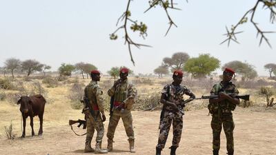 A filed photo of Chadian soldiers near the airport of Diffa, southeastern Niger, on April 3, 2015. AFP
