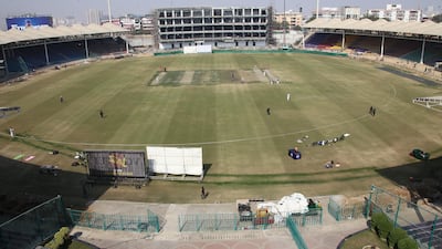 Construction activities have gone into overdrive at the National Stadium in Karachi. EPA