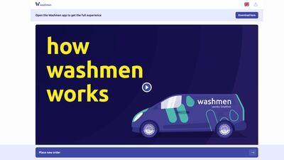 Washmen picks up and drops off laundry.