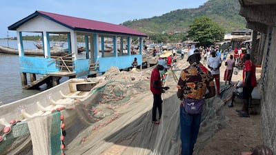 The painstaking work of repairing damaged nets. Nick Webster / The National