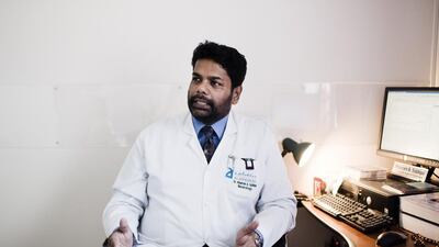 Dr Khurram Siddiqui’s clinic at Al Ain Hospital is the only one in the UAE that specializes in treating epilepsy. Anna Nielsen for The National