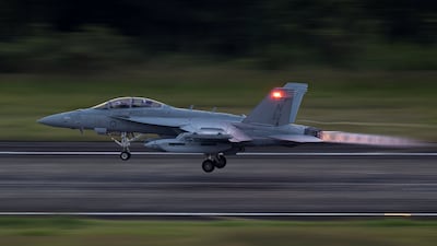 A US warplane takes off from a naval base in Ceiba, Puerto Rico on Thursday. American forces seized another oil tanker off the Venezuelan coast on Saturday. Reuters