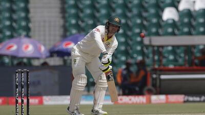 Alex Carey scored a composed fifty in the third Test against Pakistan in Lahore. EPA