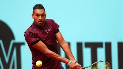 Nick Kyrgios in action against Pablo Cuevas. Julian Finney / Getty Images