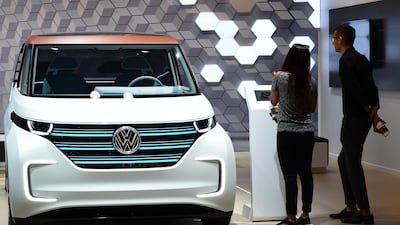 Volkswagen BUDD-e Concept electric car. VW plans major investment in China for clean-energy vehicles. Tom Dulat/Getty Images