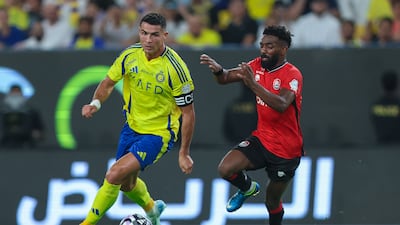 Al Nassr's Cristiano Ronaldo during his team's Saudi Pro League opener against Al Raed at Al Awwal Park Stadium on Thursday, August 22, 2024. Getty Images