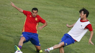 Chelsea forward Pedro, left, is currently on international duty with Spain for Euro 2016. Sergio Perez / Reuters