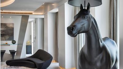 The lamp is a prominent feature in the current set up. Courtesy LuxuryProperty.co