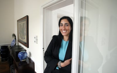 Becky Fatemi, working for Foxtons, at a property in Montagu Square in London's Marylebone district in 2007. Getty Images