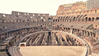 The Colosseum’s 15,000-square-metre hypogea has been restored and is now open to visitors for the first time. Courtesy Tod’s Group