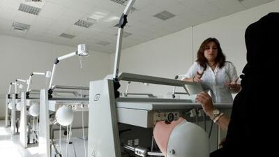 Sharjah Women's College, one of the Higher Colleges of Technology, strives to ensure diplomas from all of its campuses are of the same value through tests, while other colleges try different approaches.