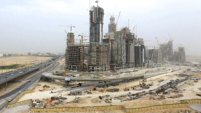 The King Abdullah Financial District, which is currently under construction, is seen near King Fahad Road in the Asahafa area in Riyadh. Faisal Al Nasser / Reuters