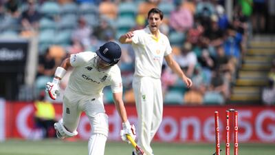 England's Rory Burns is run out by Australian fielder Marnus Labuschagne. PA
