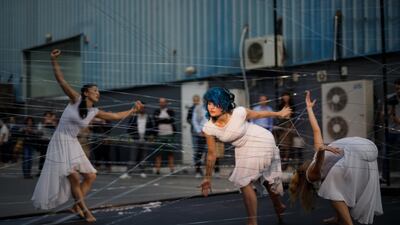 A performance at Quoz Arts Fest 2019 at Dubai's Alserkal Avenue. Courtesy Alserkal Avenue