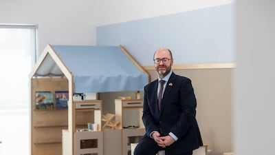 Dan Clark, principal of Queen Elizabeth’s School, Dubai Sports City. All pictures: Ruel Pableo for The National