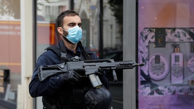 A security officer secures the area. Reuters
