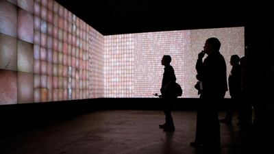 Rafael Lozano-Hemmer, Pulse Index, 2010, Projector, computer, digital microscope, industrial camera, metal enclosure, custom software, Dimensions Variable. Courtesy of the artist and Carroll / Fletcher