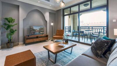 This two-bedroom unit in Tajer Residences, Old Town, in Downtown Dubai, is on the market for Dh150,000. Courtesy LuxuryProperty.com