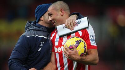 Striker: Jonathan Walters (Stoke). Often an unsung hero, the selfless Walters thrust himself into the spotlight with three goals in a victory over QPR. Ben Hoskins / Getty