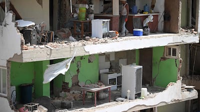 A damaged apartment building in Catia La Mar, La Guaira. AFP
