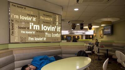 The large number of homeless people sleeping on the street has long been been a problem in Hong Kong, where rents are high and property prices are soaring. Tyrone Siu / Reuters